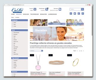 Site met webshop Care Juwelier Huizen